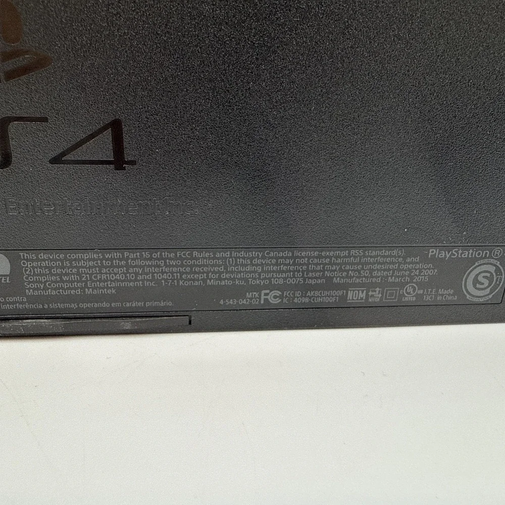 Sony PlayStation 4 CUH-1115A 500GB Black Console No Power Cord Works